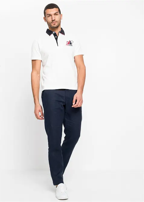 Regular Fit chinos av ren lin, Straight, bonprix