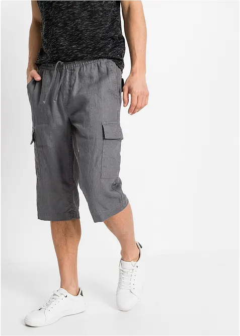 Regular Fit-cargo-bermudashorts med lin, bonprix