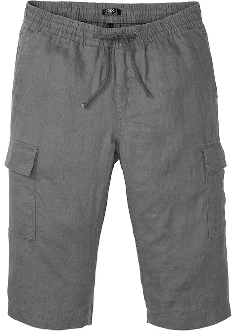Regular Fit-cargo-bermudashorts med lin, bonprix
