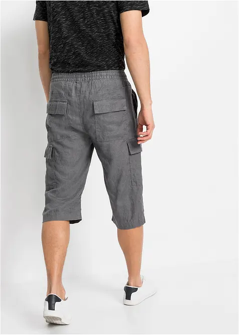 Regular Fit-cargo-bermudashorts med lin, bonprix