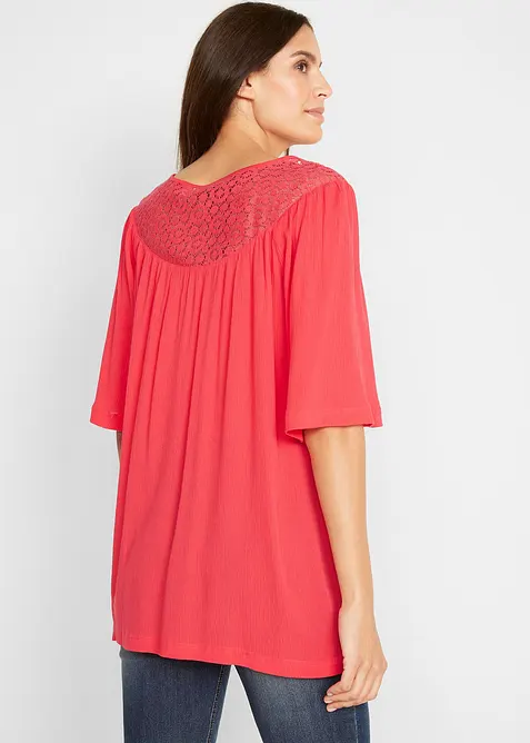 Lang, crinkle tunika, kortermet, bonprix