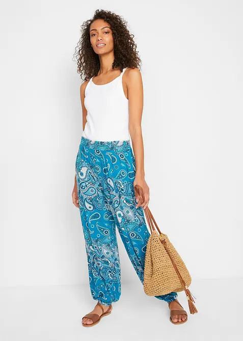 Haremsbukse i lett jerseymiks, bonprix