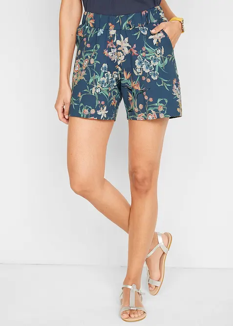 Jerseyshorts i elastisk bomullsmiks (2-pack), bonprix