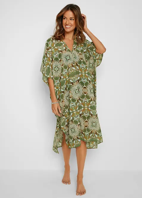Oversized strandtunika i lett chiffon, bonprix