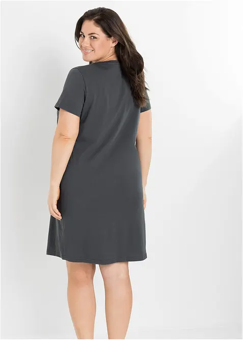 Kort nattkjole i 100% bomull (2-pack), bonprix