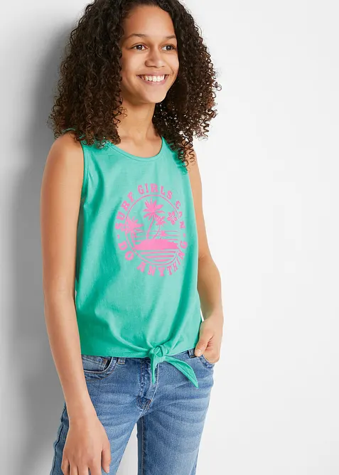 Topp i økologisk bomull (2-pack), bonprix