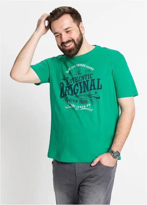 T-skjorte i 100% økologisk bomull (2-pack), bonprix