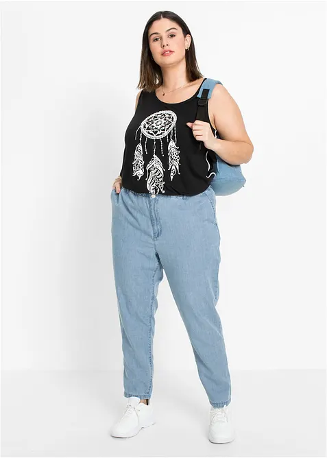 Lang topp med print, bonprix