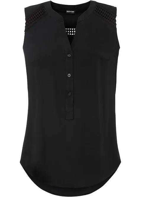 Bluse med heklede detaljer, bonprix