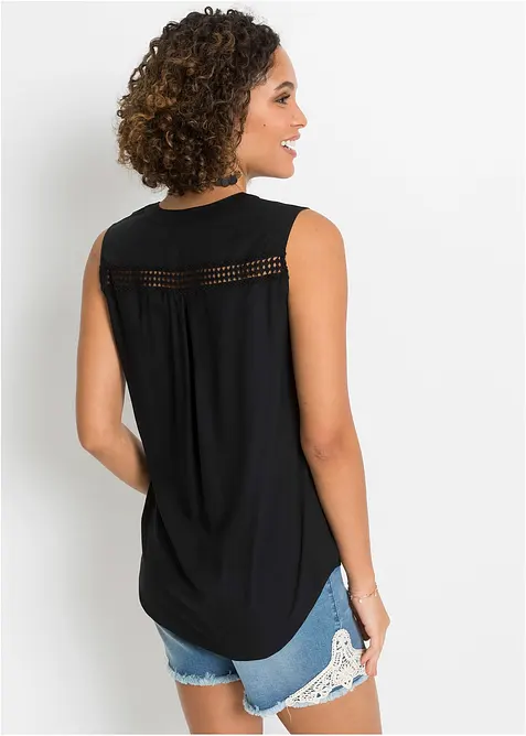 Bluse med heklede detaljer, bonprix