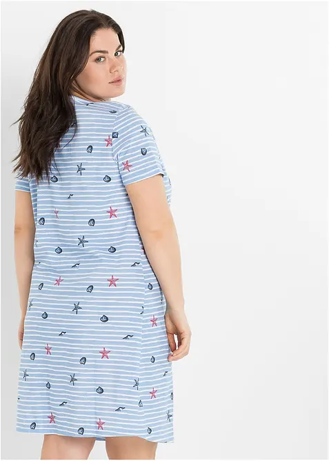 Kort nattkjole i 100% bomull, bonprix