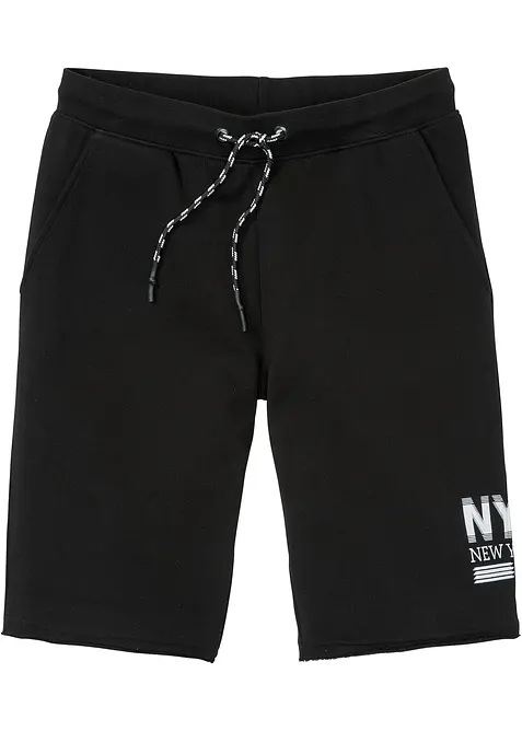 Sweat-bermudashorts med åpne kanter, bonprix