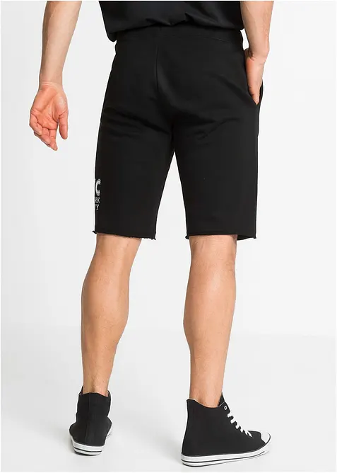 Sweat-bermudashorts med åpne kanter, bonprix