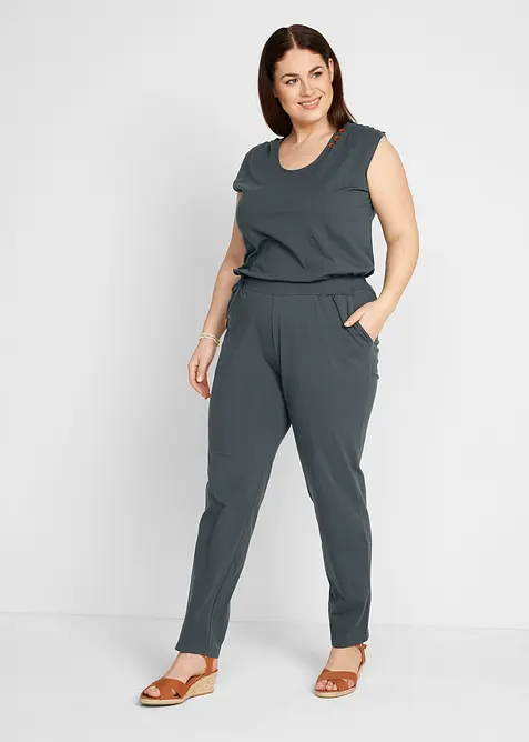 Trikot-jumpsuit av bomullsmiks, bonprix