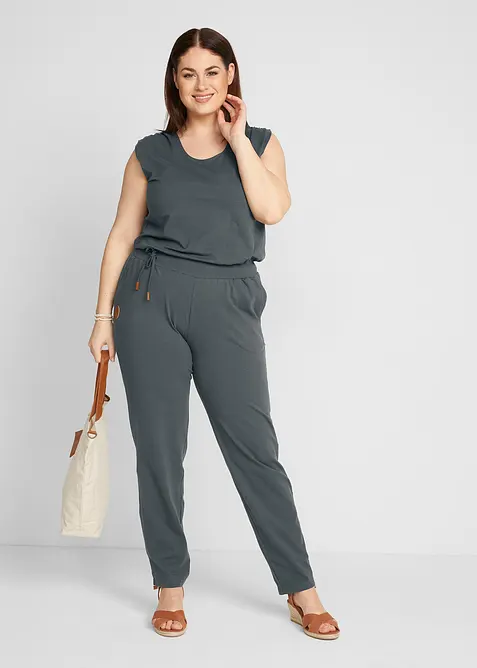 Trikot-jumpsuit av bomullsmiks, bonprix