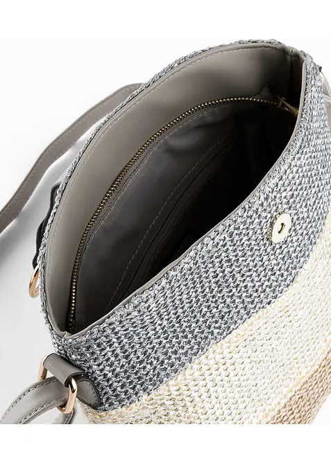 Skulderveske i str&aring;look, bonprix