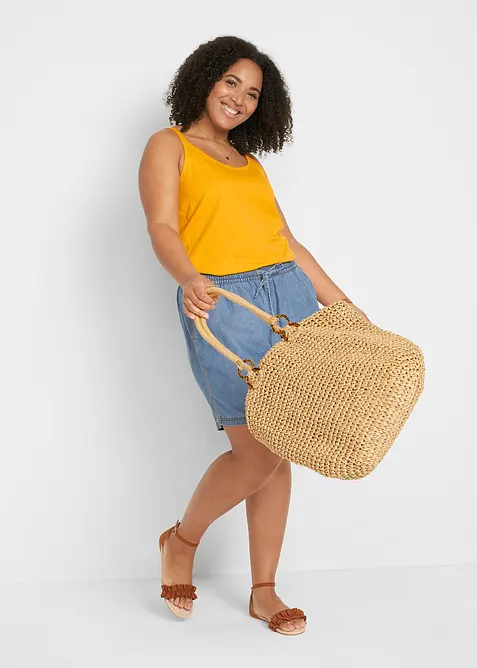 Lang singlet med &oslash;kologisk bomull (2-pack), bonprix