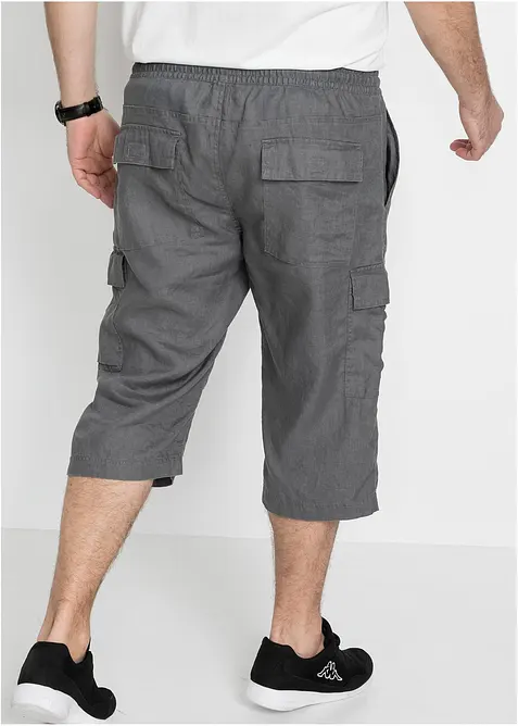 Regular Fit-cargo-bermudashorts med lin, bonprix