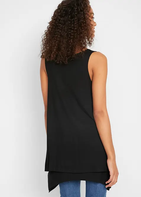 Lang topp i dobbelt  lag av viskosemiks, bonprix