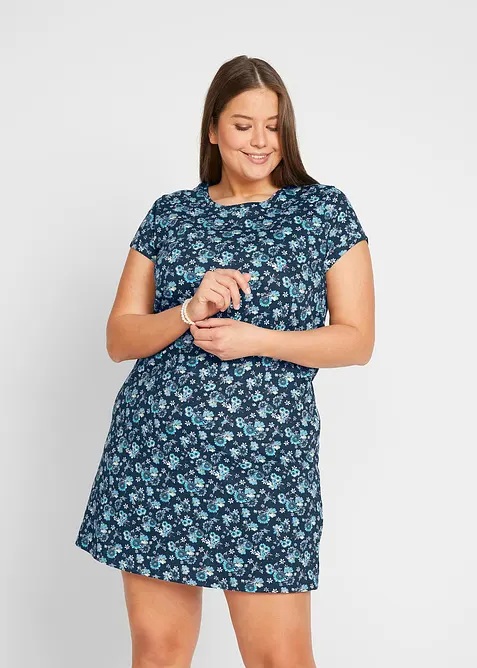 Trikotkjole med splitt i sidene (2-pack), av 100% bomull, bonprix