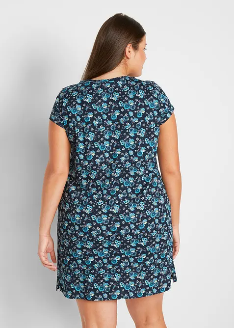 Trikotkjole med splitt i sidene (2-pack), av 100% bomull, bonprix