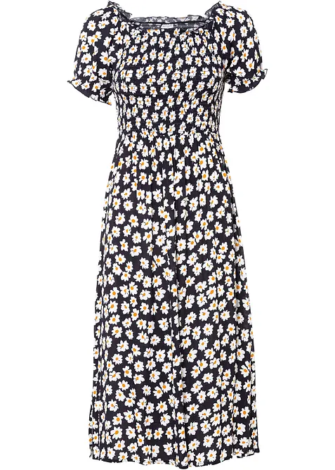 Midikjole i 100% viskose, bonprix