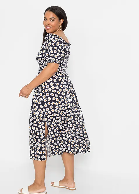 Midikjole i 100% viskose, bonprix