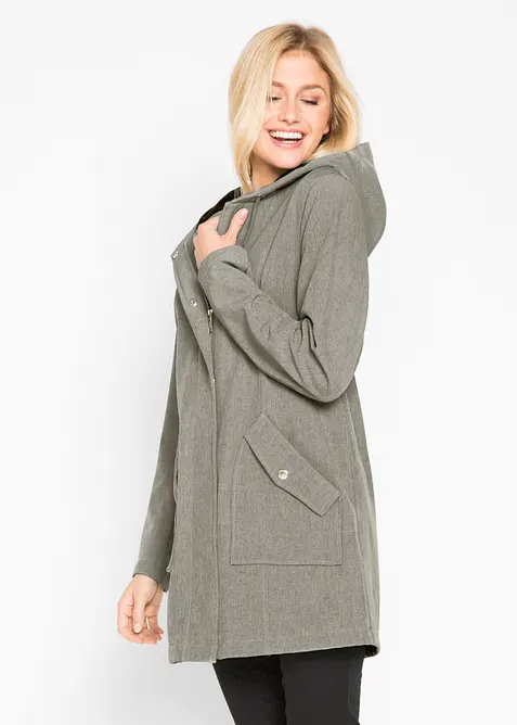 Softshell-parkas med hette, bonprix