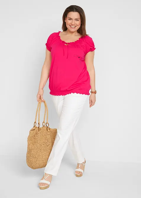 Treggings i twill i elastisk bomullsmiks, bonprix