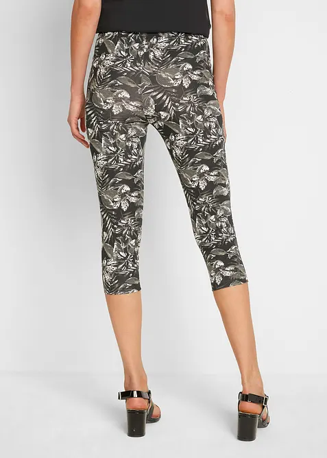 Capri-leggings i bomullsmiks, bonprix