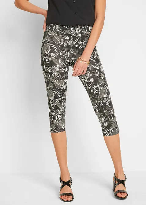 Capri-leggings i bomullsmiks, bonprix