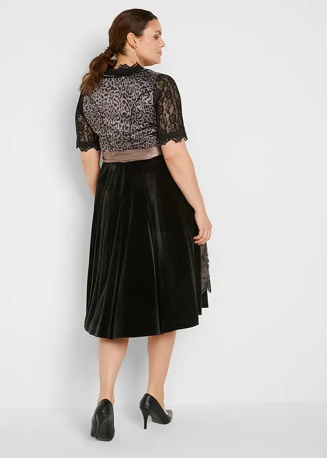 Tyrolerkjole med leopardmønster, bonprix