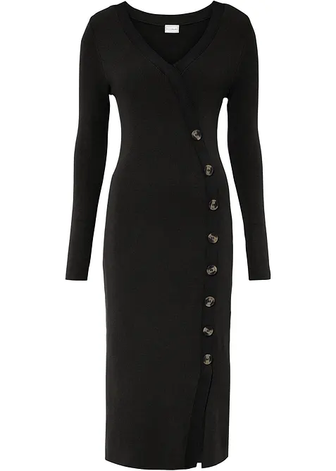 Strikket kjole i viskosemiks, bonprix