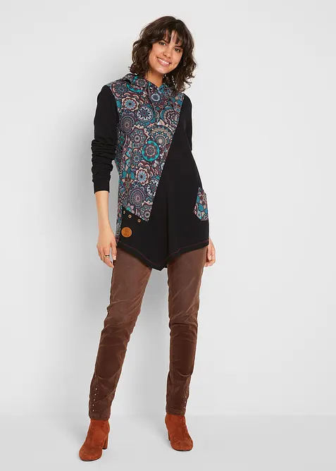 Hettegenser i 100% bomull, bonprix