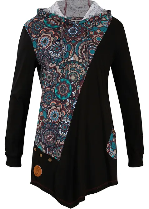 Hettegenser i 100% bomull, bonprix