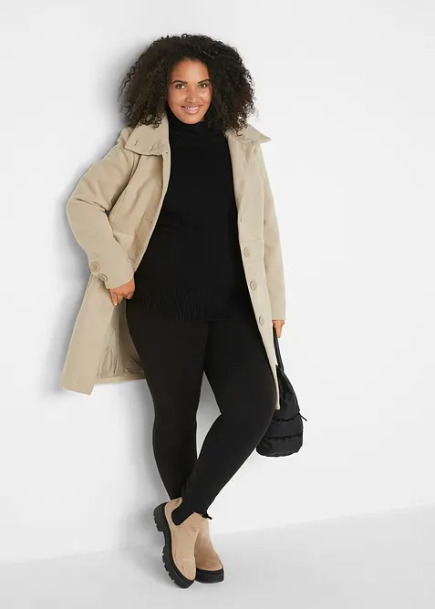 Termoleggings med linning i ribbemateriale, bonprix