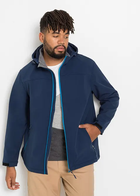 Softshelljakke med hette, bonprix