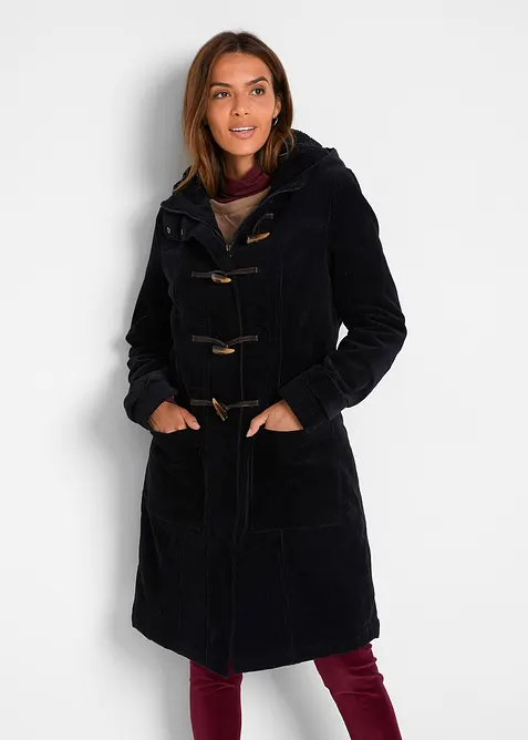 Fôret duffelcoat i kordfløyel, bonprix