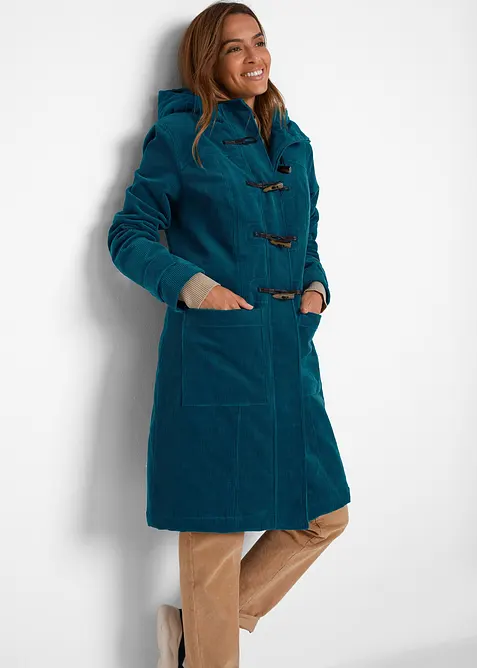 Fôret duffelcoat i kordfløyel, bonprix