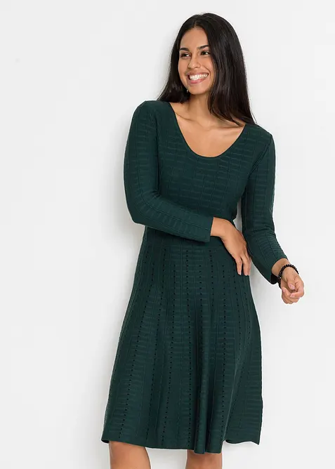 Strikkekjole i myk viskosemiks, bonprix