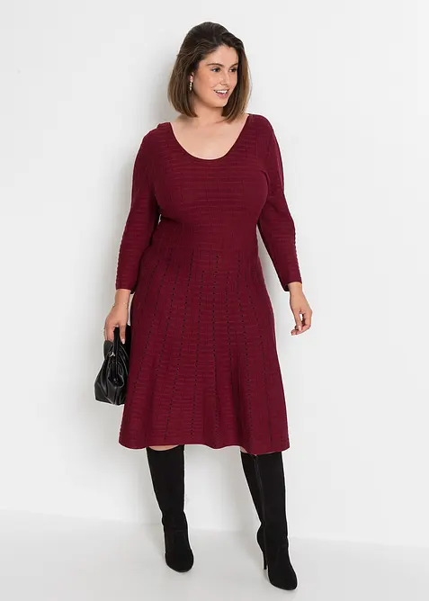 Strikkekjole i myk viskosemiks, bonprix