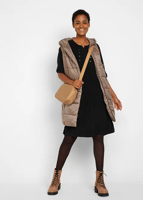 Skjortekjole i kordfløyel i ren bomull, bonprix