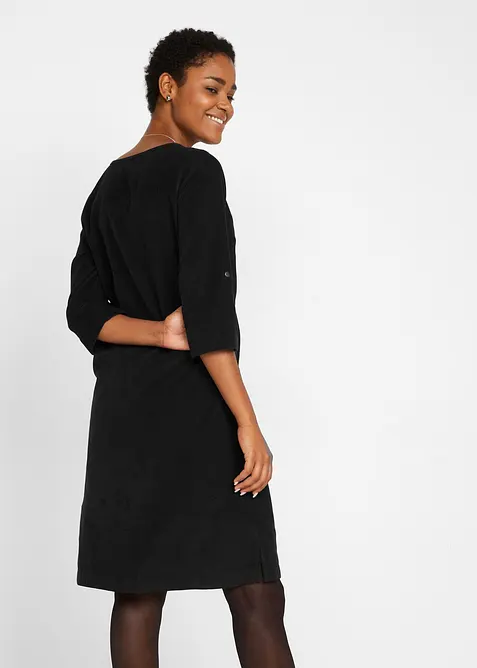 Skjortekjole i kordfløyel i ren bomull, bonprix