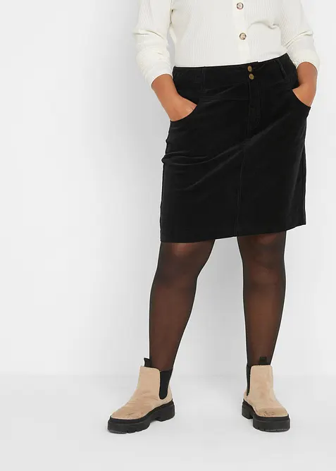 Cord-skj&oslash;rt med stretch, bonprix