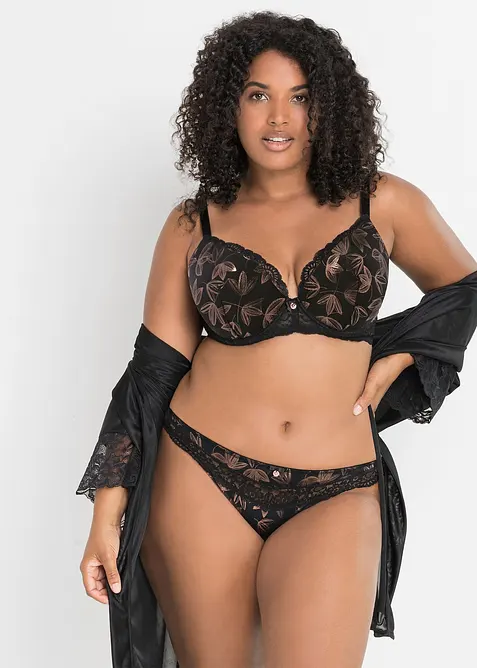 Sk&aring;l-BH med b&oslash;yle og skimrende effekt, bonprix