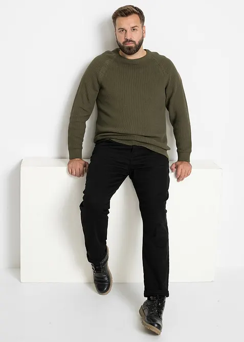 Grovstrikket genser med resirkulert bomull, bonprix