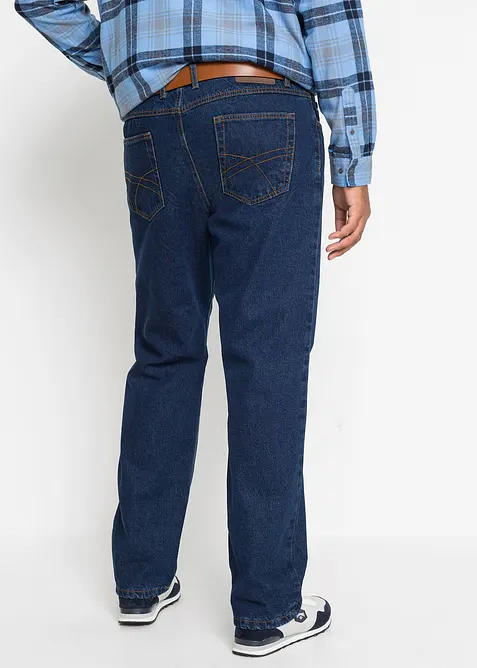 Classic Fit termo-jeans med mykt flanellf&ocirc;r, Straight, bonprix