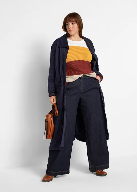 Wide Leg-jeans High Waist, komfortlinning, bonprix