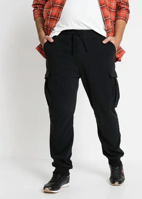 Varm cargobukse i fleecemateriale, regular fit, bonprix