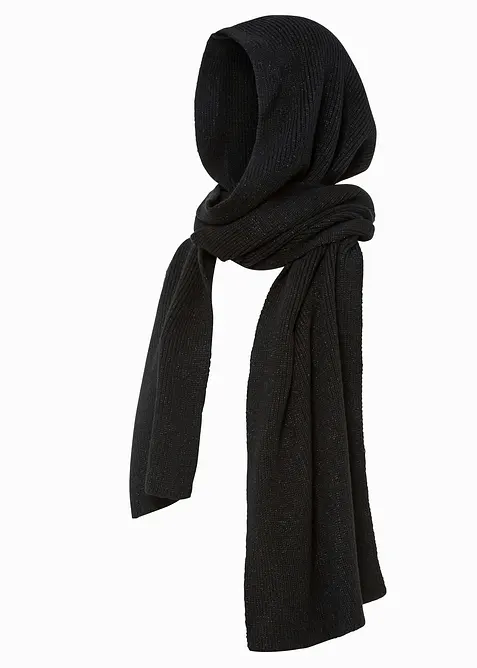 Hette med skjerf og glittereffekt, bonprix